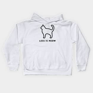 Minimalist Meow: Less is More Kids Hoodie